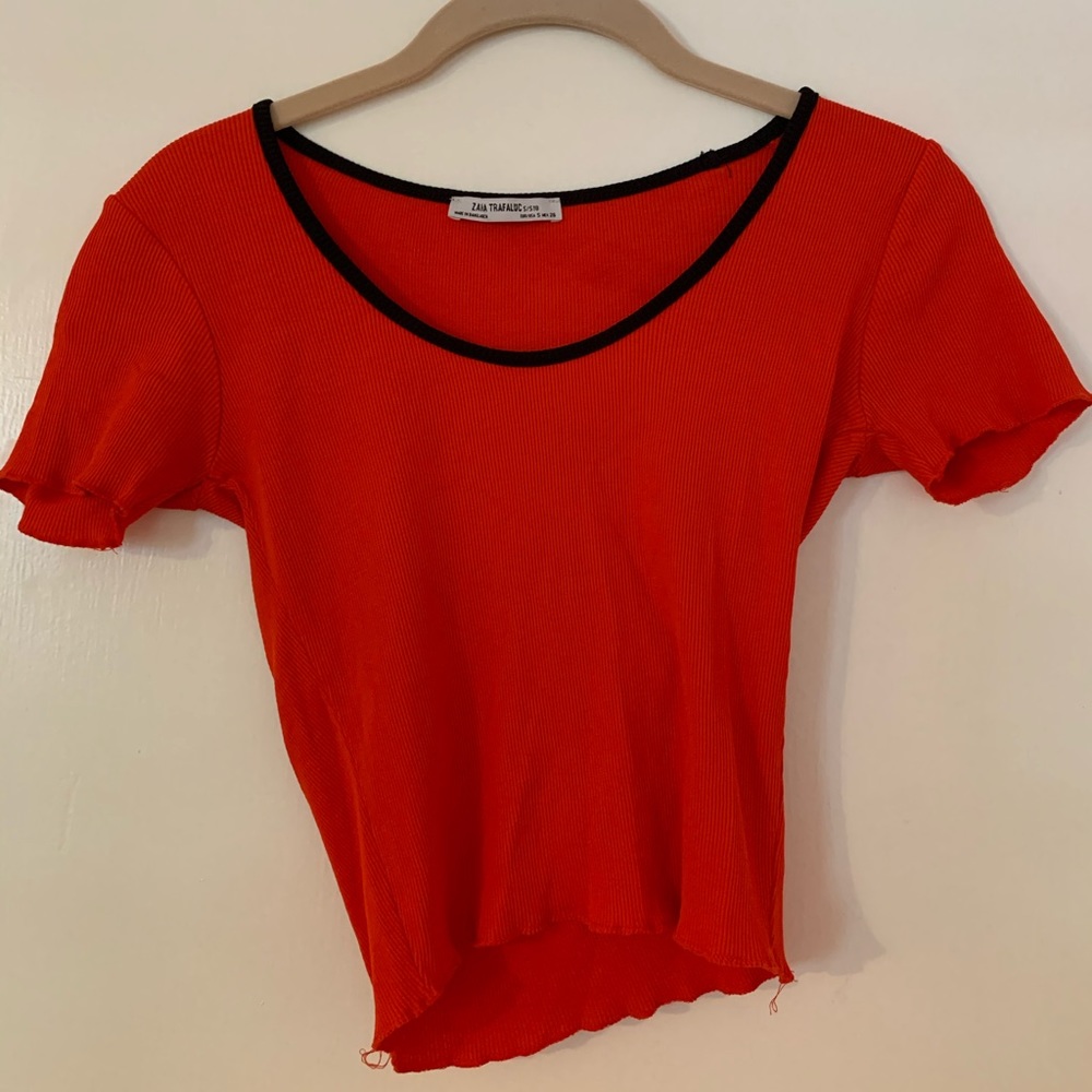Zara Red Crop Top